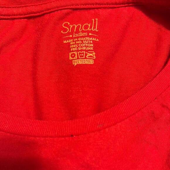 BustedTees Women's Captain Canada Graphic T-Shirt - Small - Picture 3 of 3